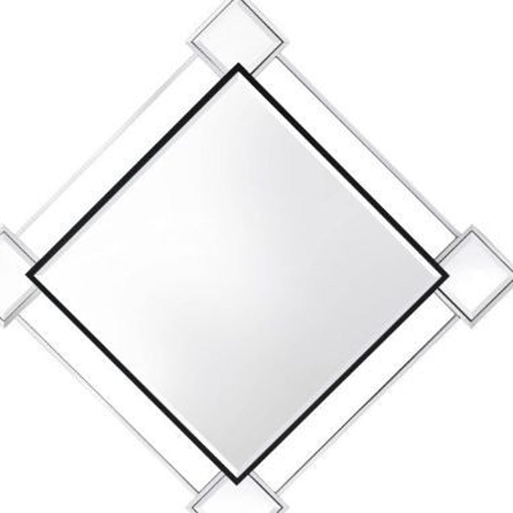 45" Mirrored & Chrome Accent Mirror