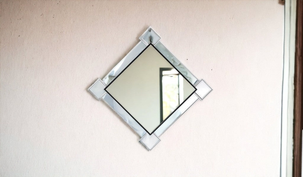 45" Mirrored & Chrome Accent Mirror