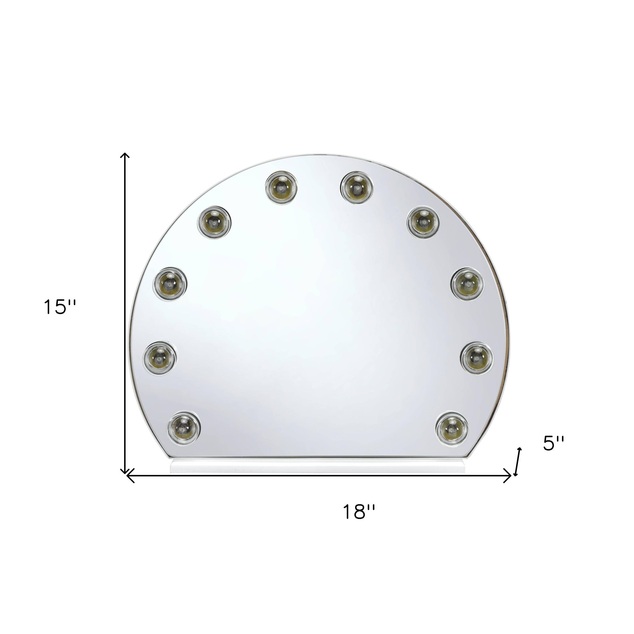 15" White Finish Round Accent Mirror