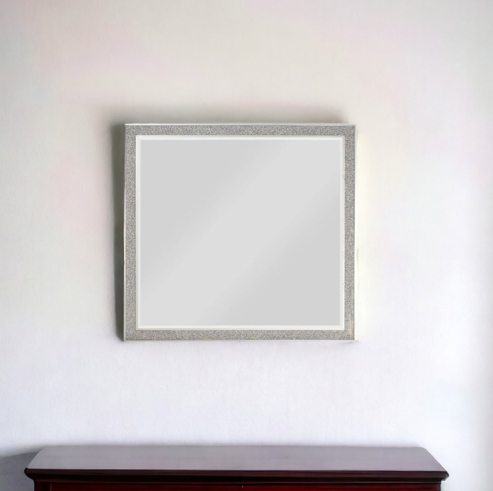 36" Square Wood Framed Mounted Dresser Mirror
