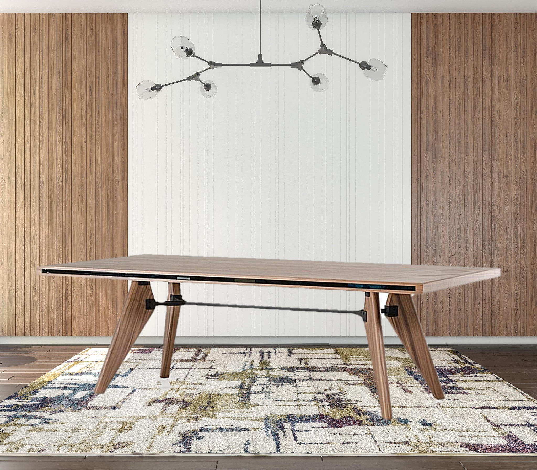 87" Brown Dining Table