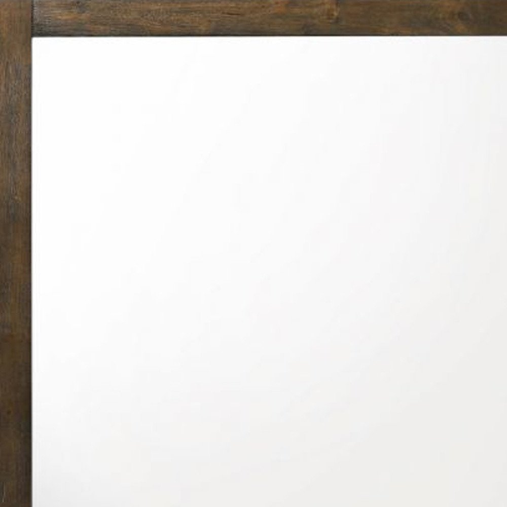 40" Square Wood Framed Mounted Dresser Mirror