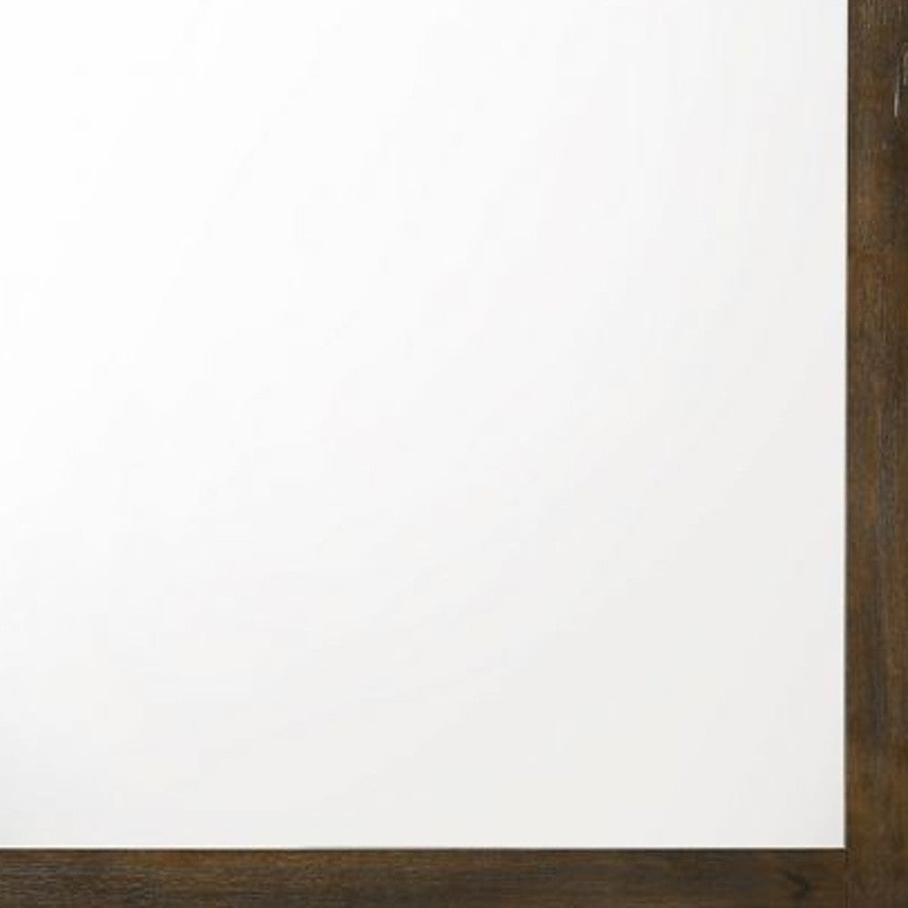 40" Square Wood Framed Mounted Dresser Mirror
