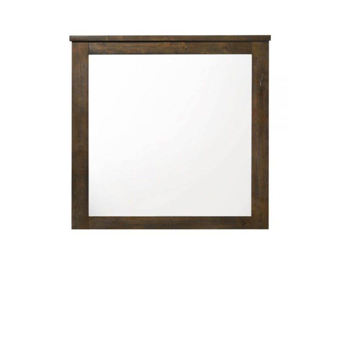 40" Square Wood Framed Mounted Dresser Mirror