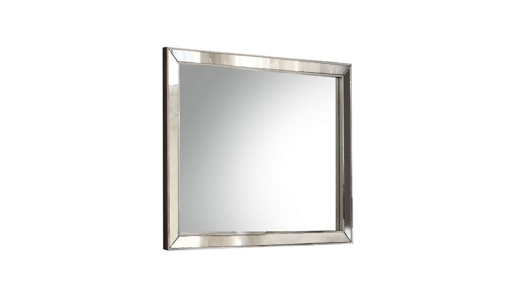 32" Platinum Wood Framed Mounted Dresser Mirror
