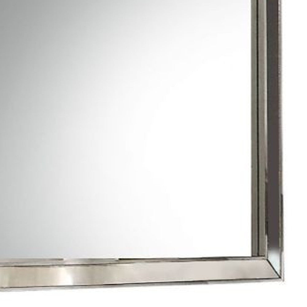 32" Platinum Wood Framed Mounted Dresser Mirror