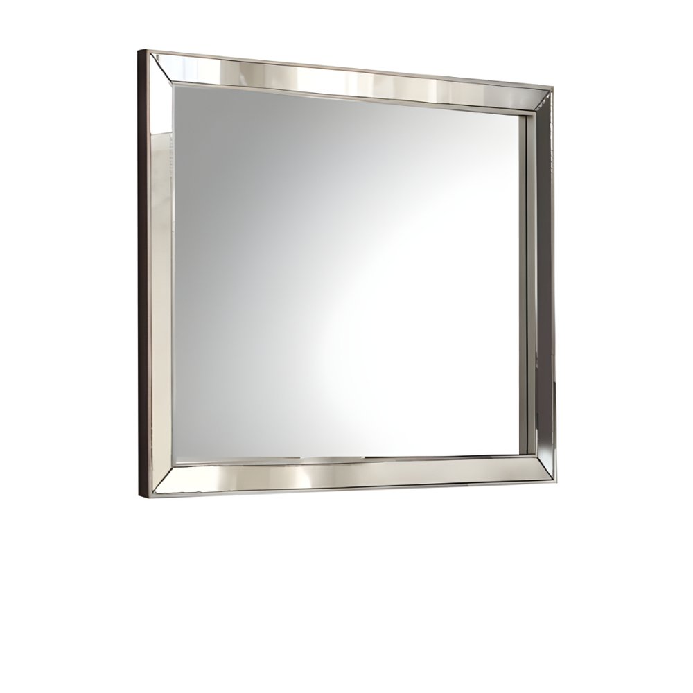 32" Platinum Wood Framed Mounted Dresser Mirror