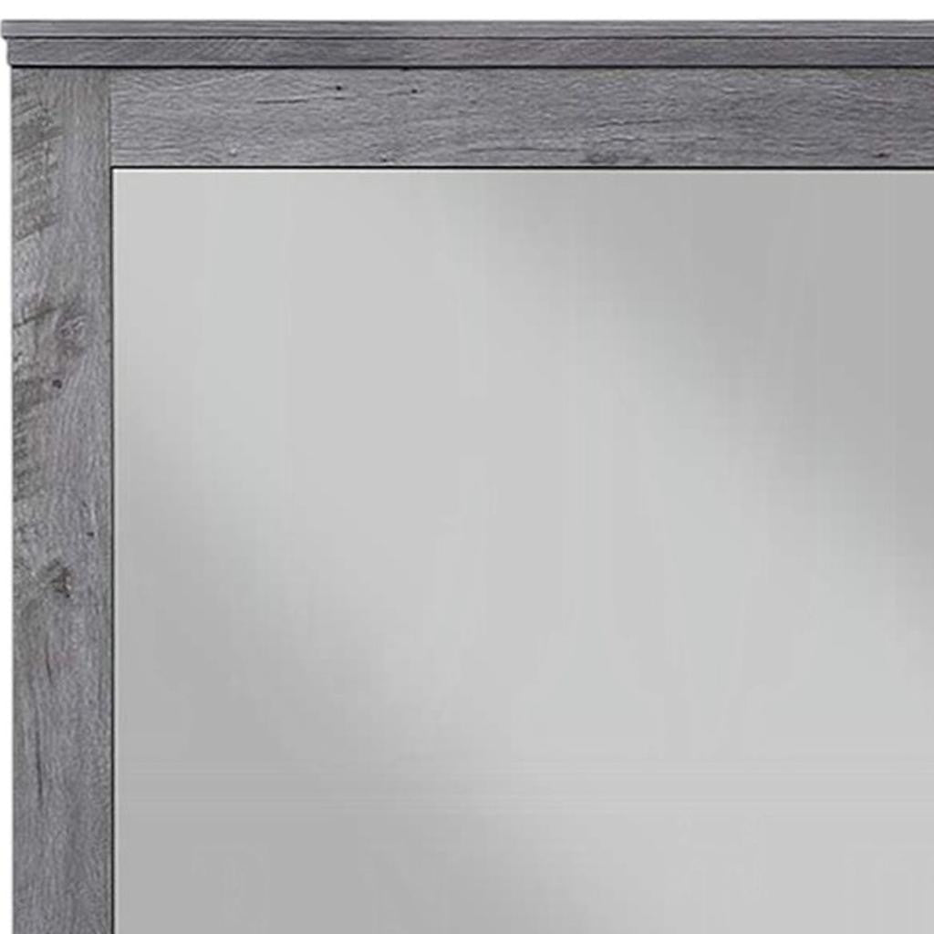 38" Square Wood Framed Mounted Dresser Mirror