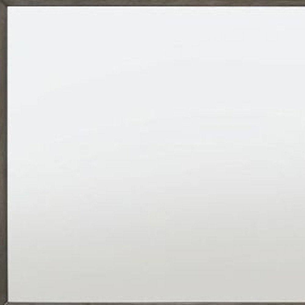 32" Gray Wood Framed Mounted Dresser Mirror