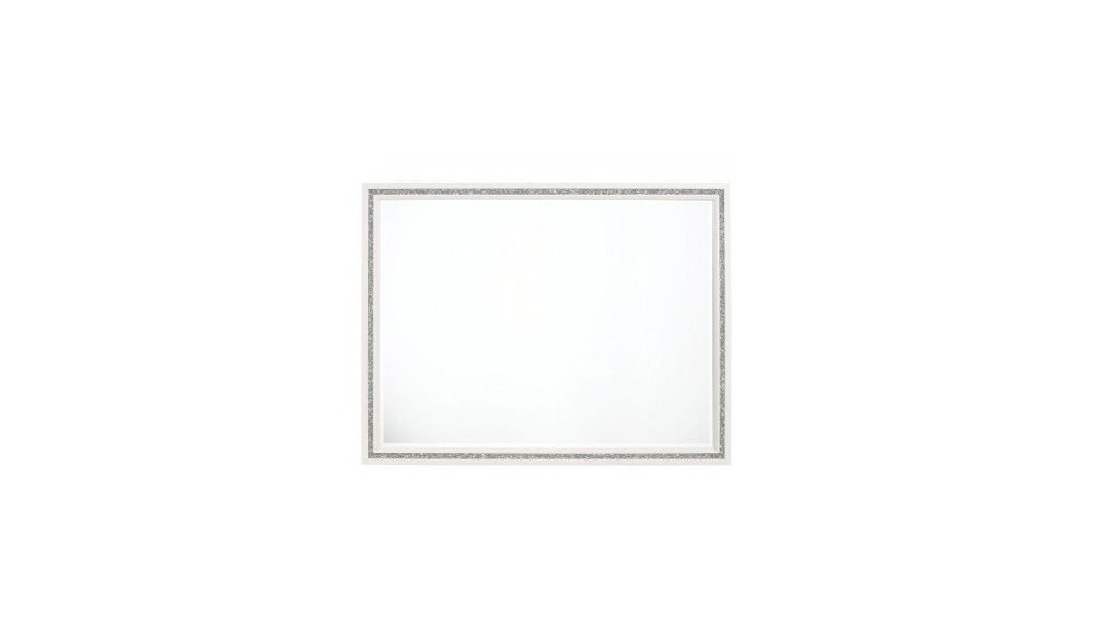 35" White Wood Framed Mounted Dresser Mirror