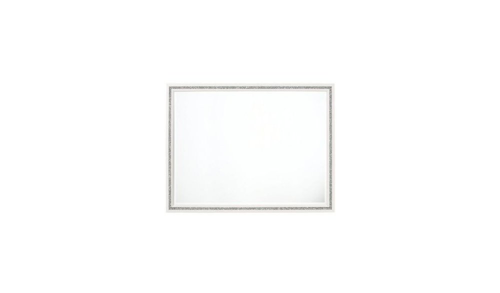 35" White Wood Framed Mounted Dresser Mirror