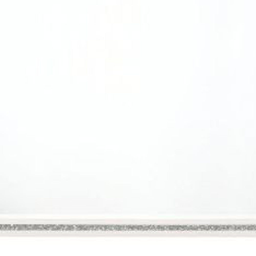 35" White Wood Framed Mounted Dresser Mirror