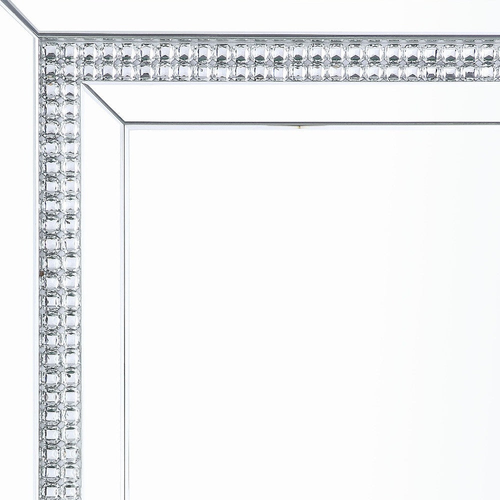 47" Faux Ice Cube Crystals Wall Mounted Accent Mirror