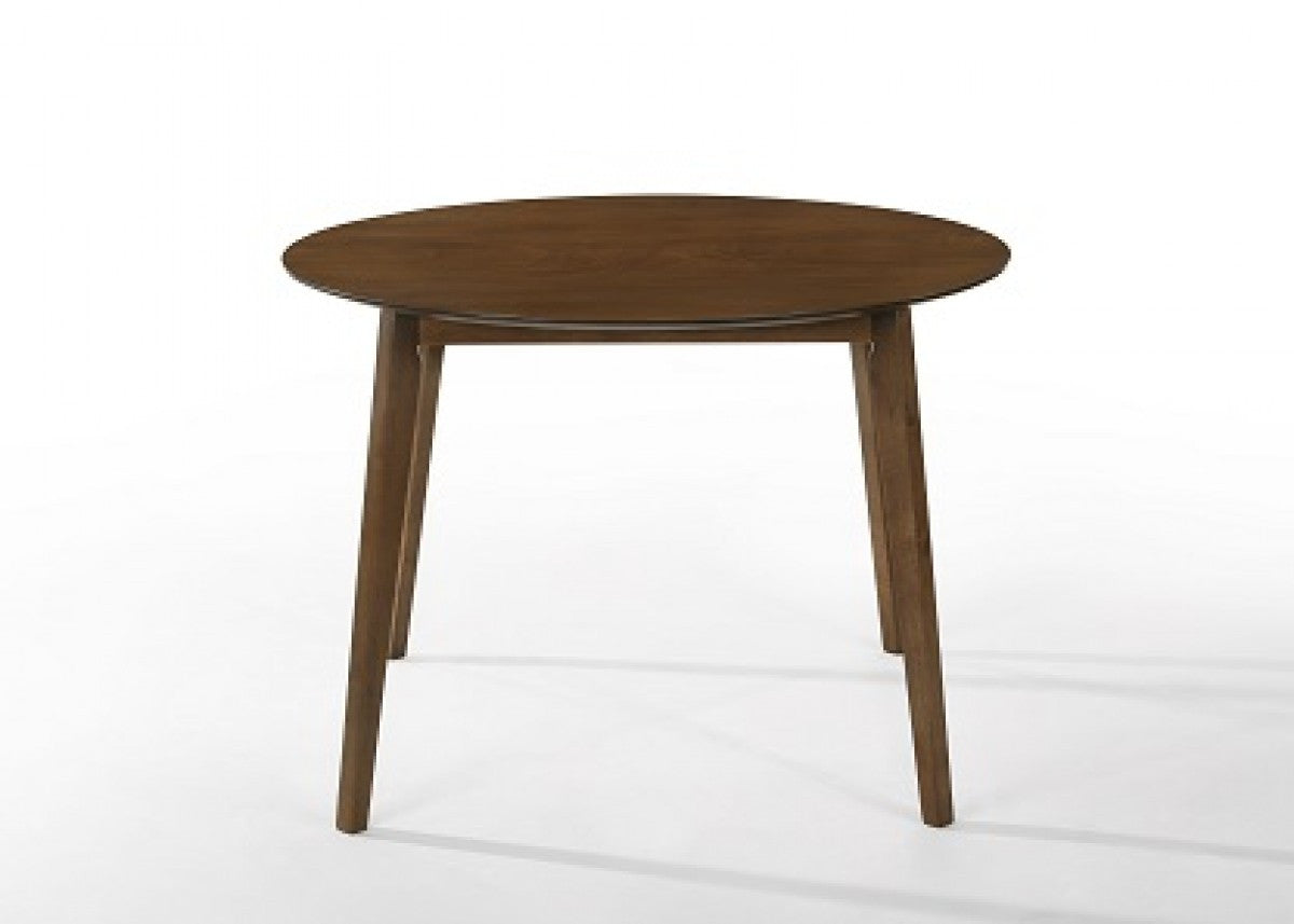 42" Brown Rounded Solid Wood Dining Table