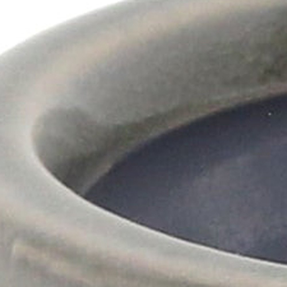 Gray Ceramic 51 Ounce Striped Round Distressed Pot Planter