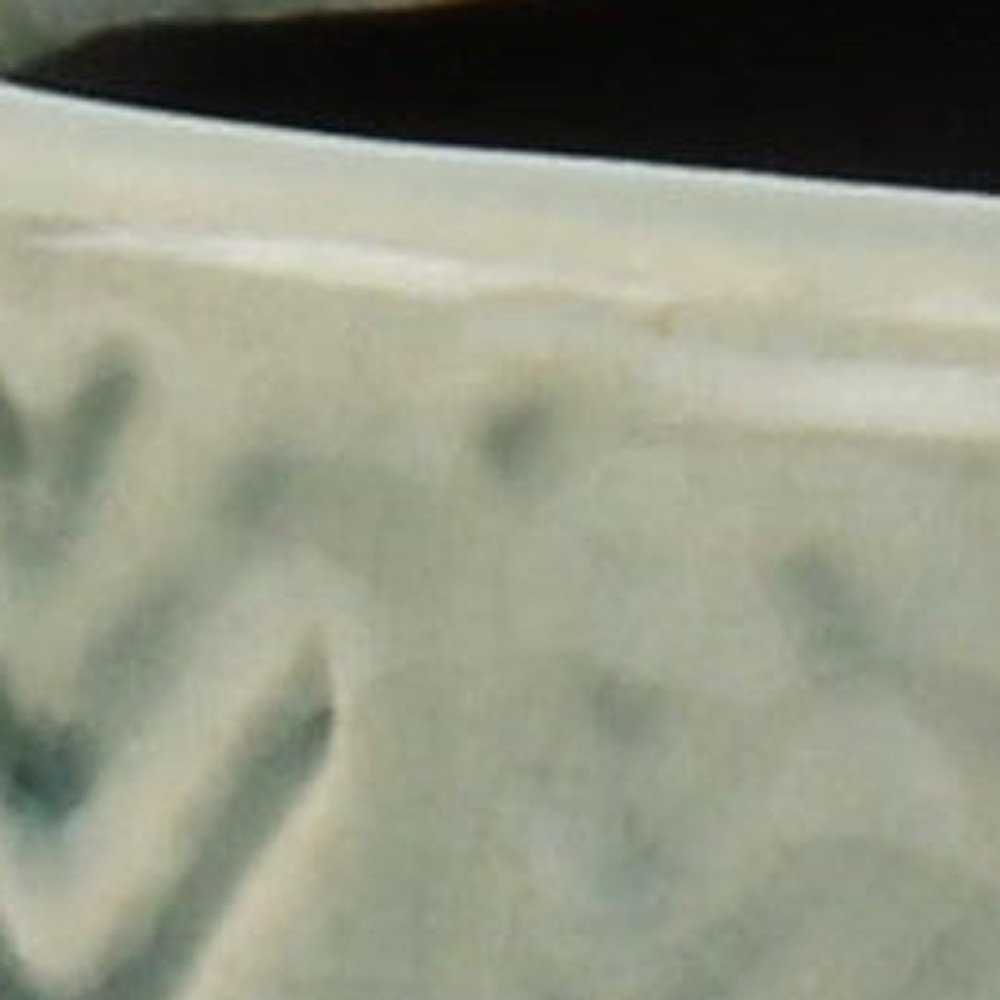 Green Ceramic 16 Ounce Geometric Round Distressed Pot Planter