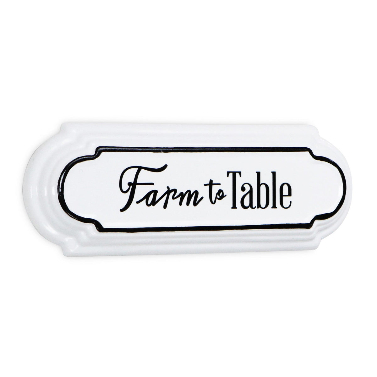 5" X 14" Black And White Farm To Table Metal Wall Decor
