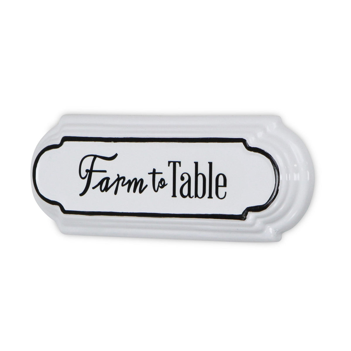 5" X 14" Black And White Farm To Table Metal Wall Decor