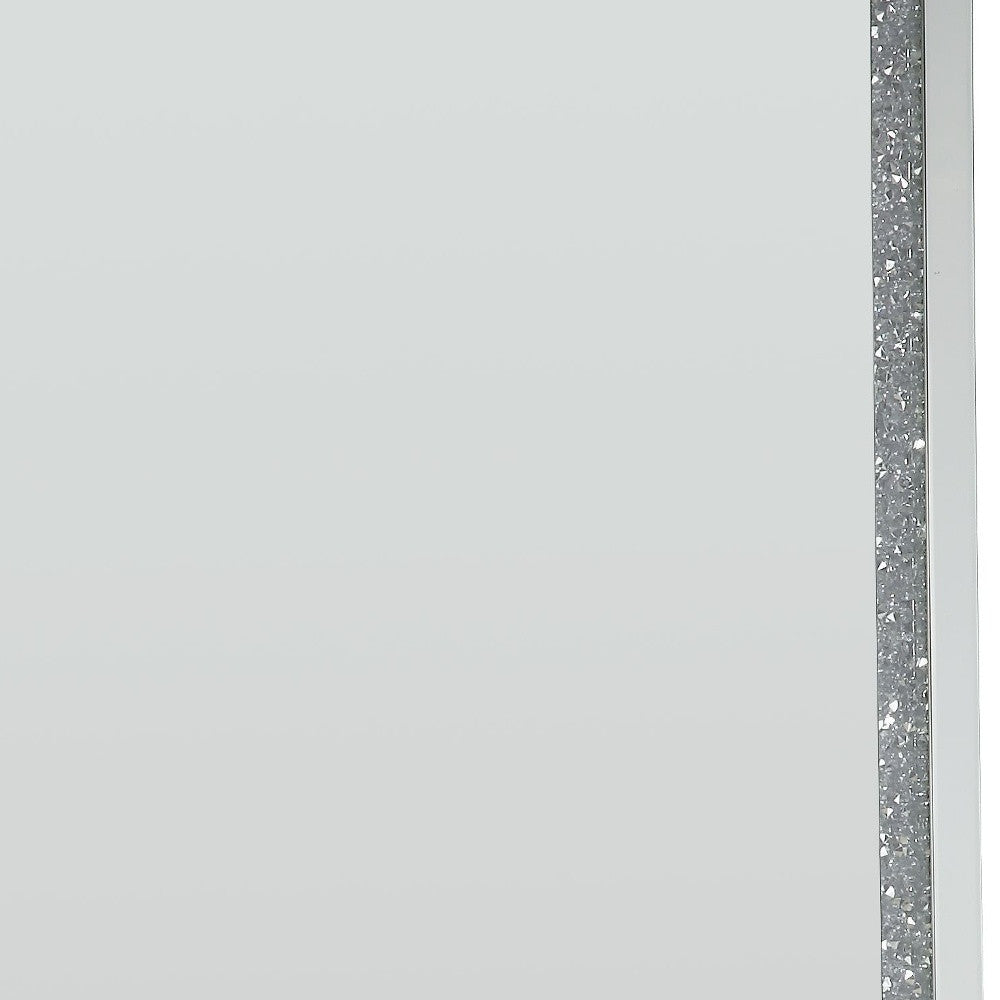 68" LED, Mirrored & Faux Diamonds Lighted Accent Mirror