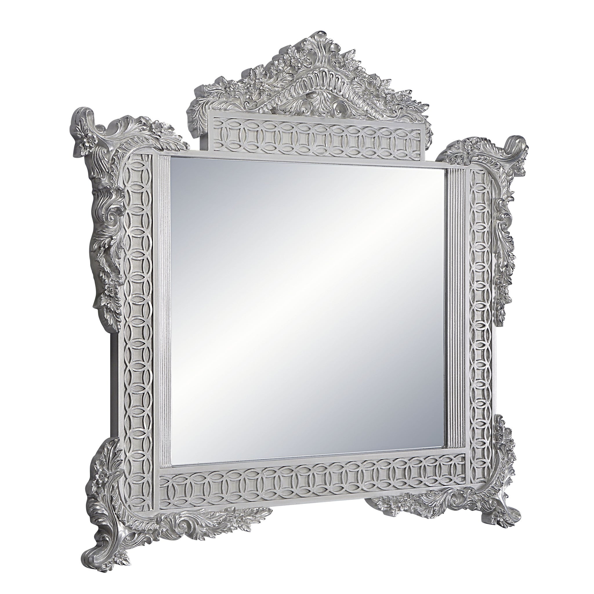 54" Light Gold & Gray Finish Irregular Dresser Mirror