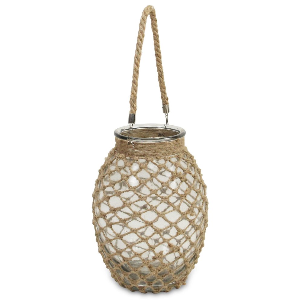 12" Brown Glass Decorative Bottle