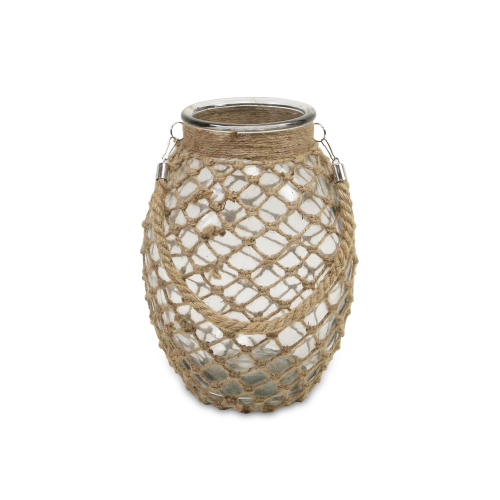 12" Brown Glass Decorative Bottle