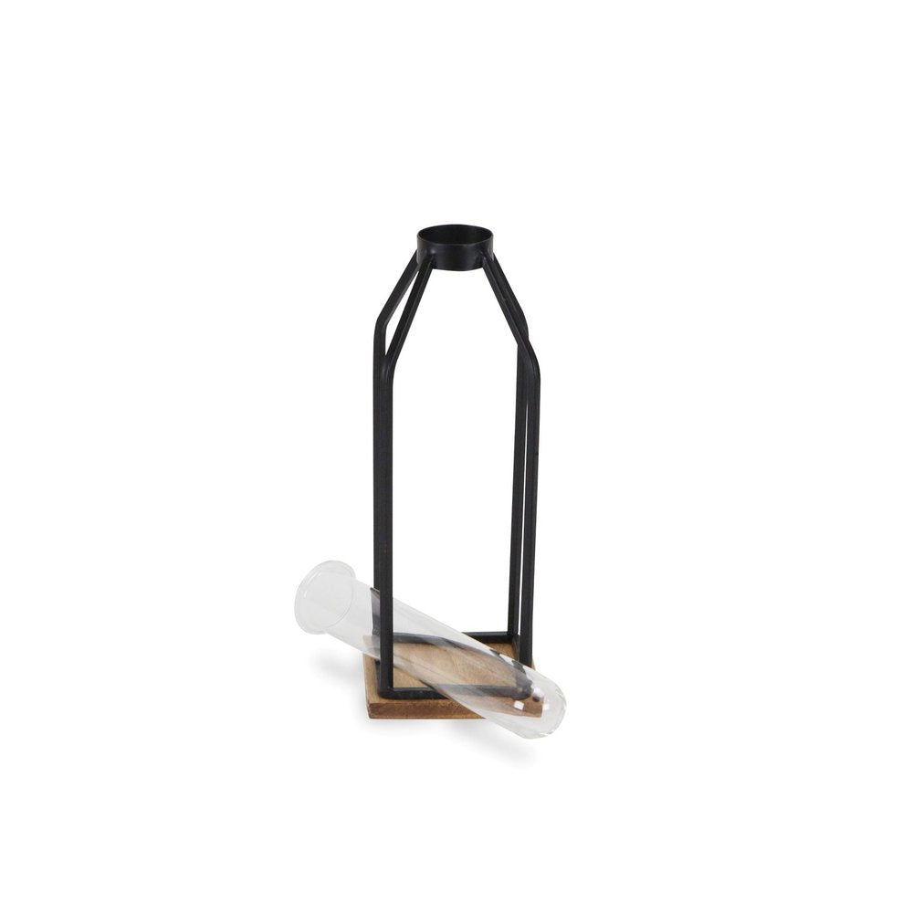 11" Black Glass Tabletop Sculpture