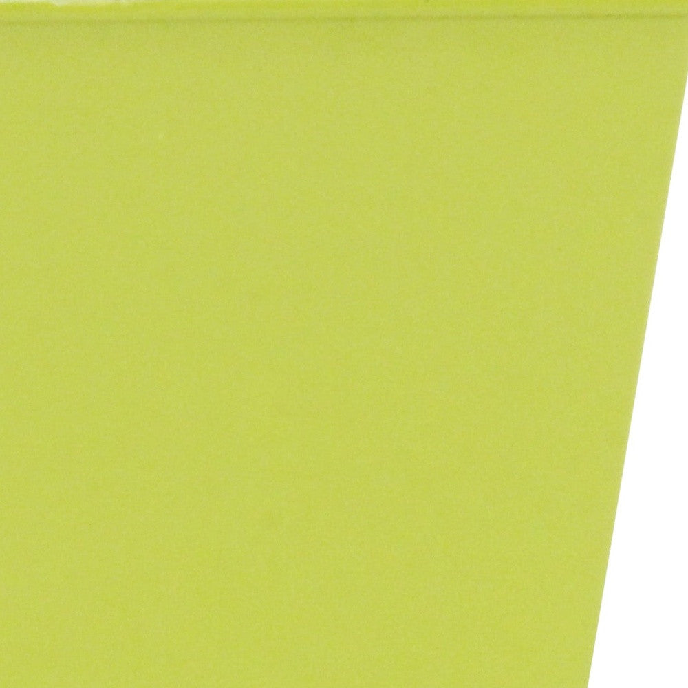 5" Lime Green Recycled Plastic Indoor Outdoor Square Pot Planter