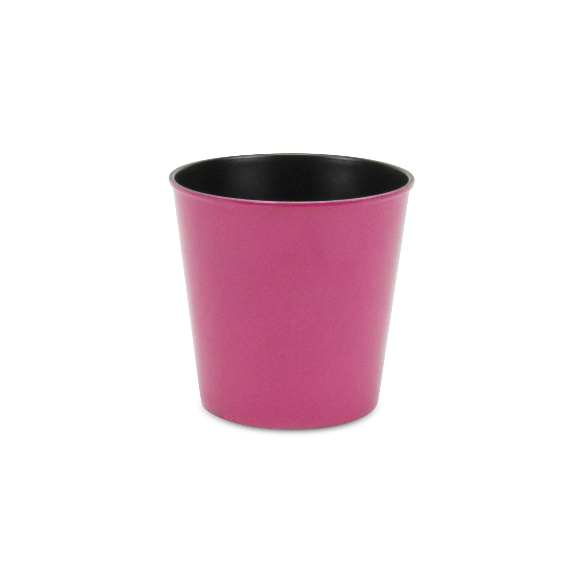 5" Hot Pink Recycled Plastic Indoor Outdoor Round Pot Planter
