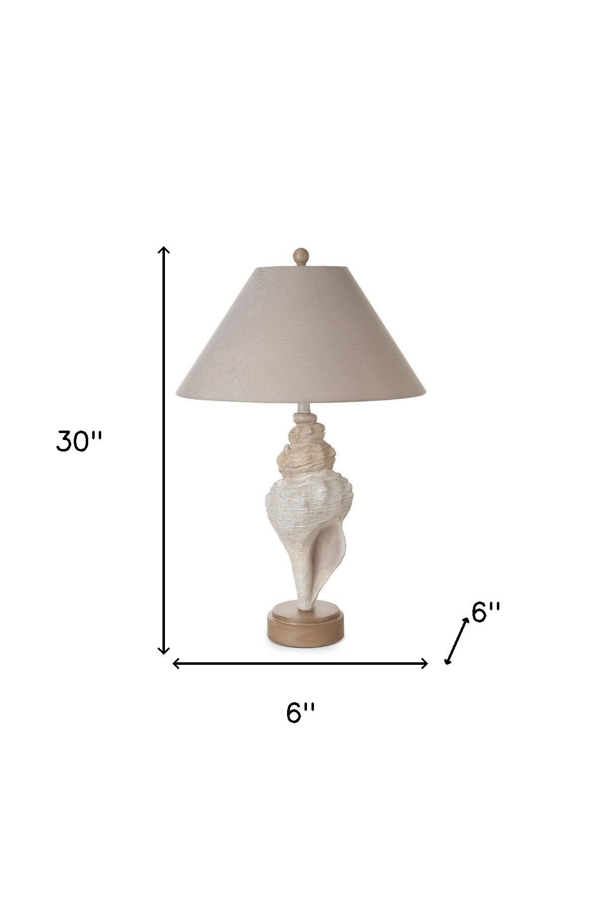 Set Of Two 30" Brown White And Grey Table Lamps With Tan Empire Shade