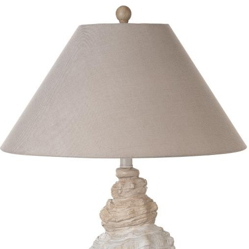 Set of Two 30" Beige and Brown Novelty Table Lamp Coastal With Tan Empire Shade