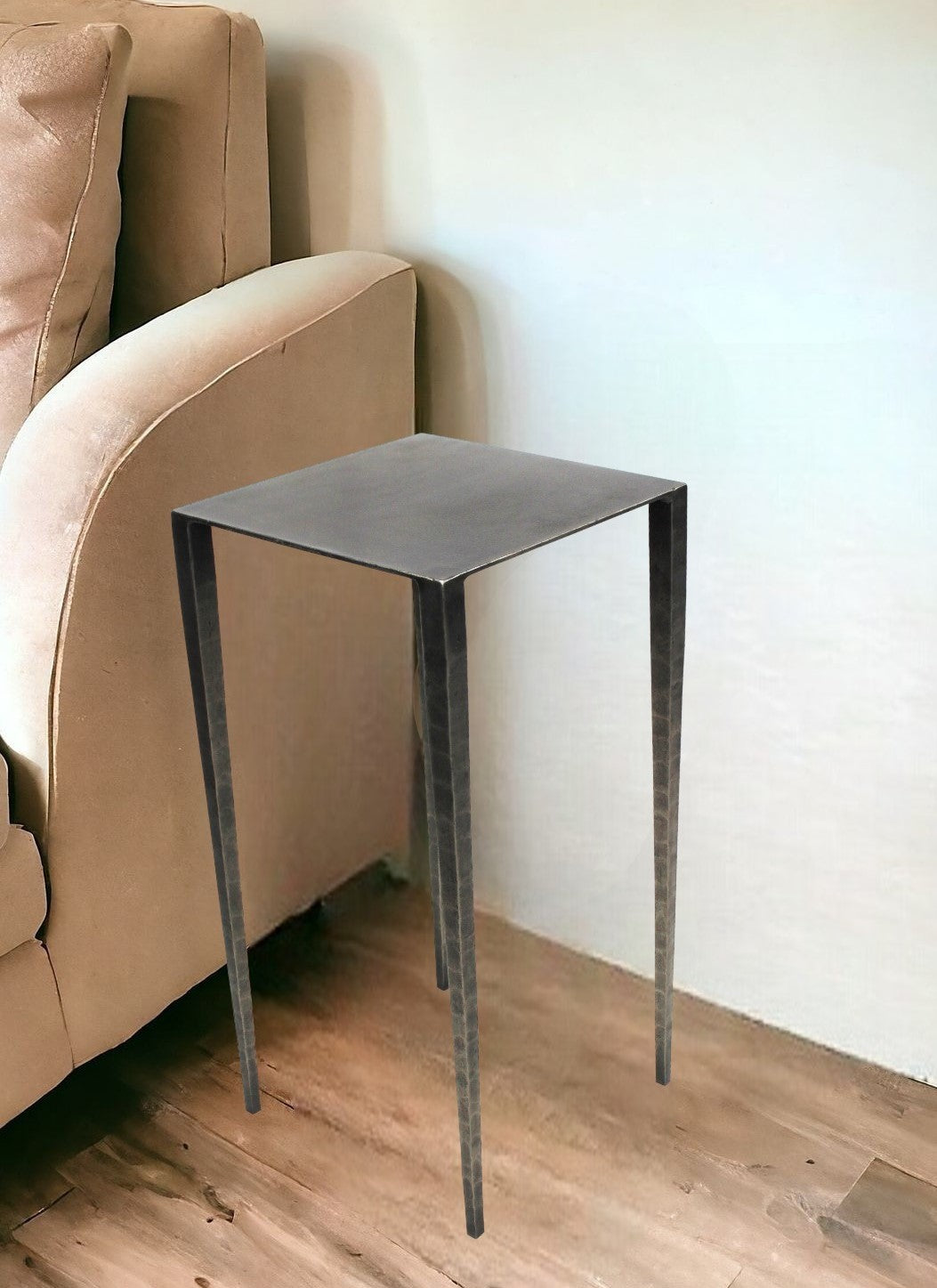 24" Nickel Iron Square End Table