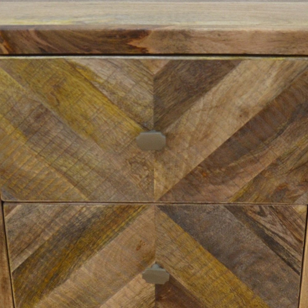 25" Natural Two Drawer Nightstand