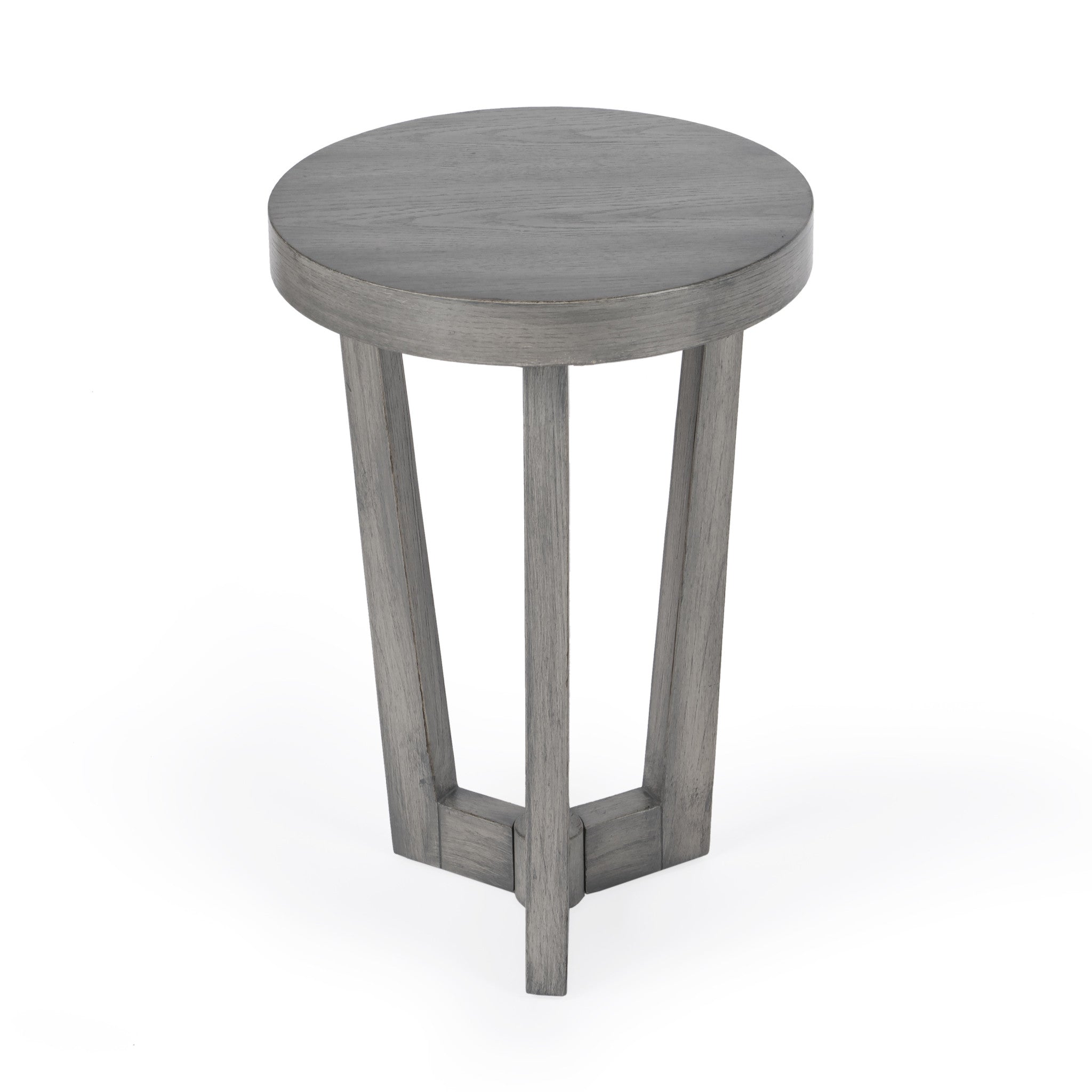24" Gray Manufactured Wood Round End Table