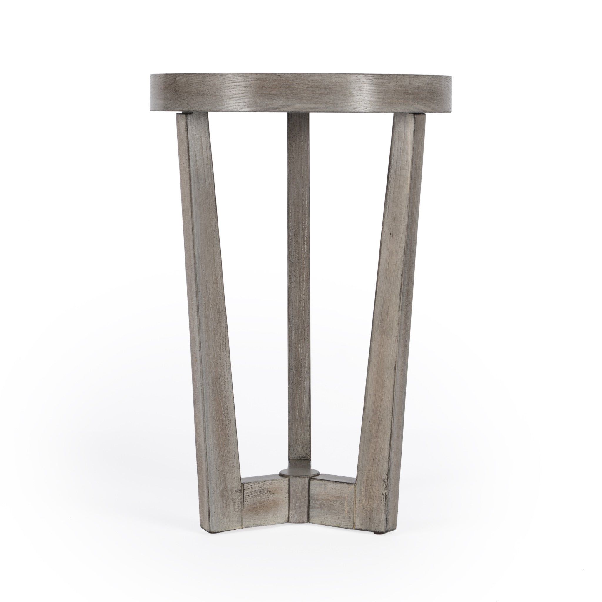24" Gray Manufactured Wood Round End Table