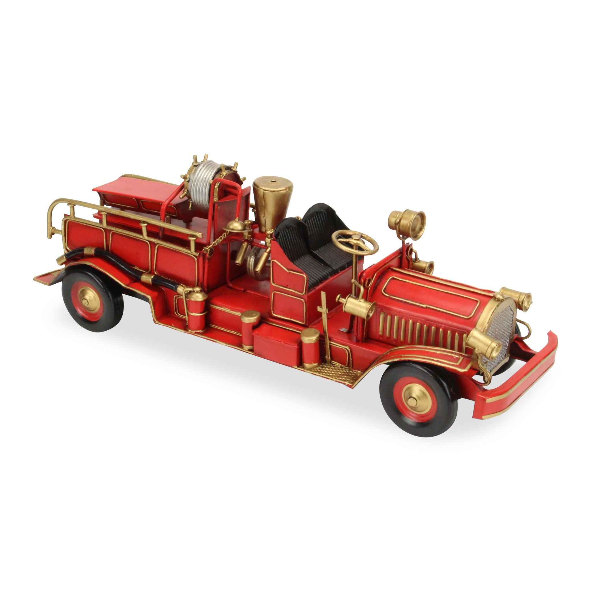 6" Red and Gold Metal Hand Painted Model Car