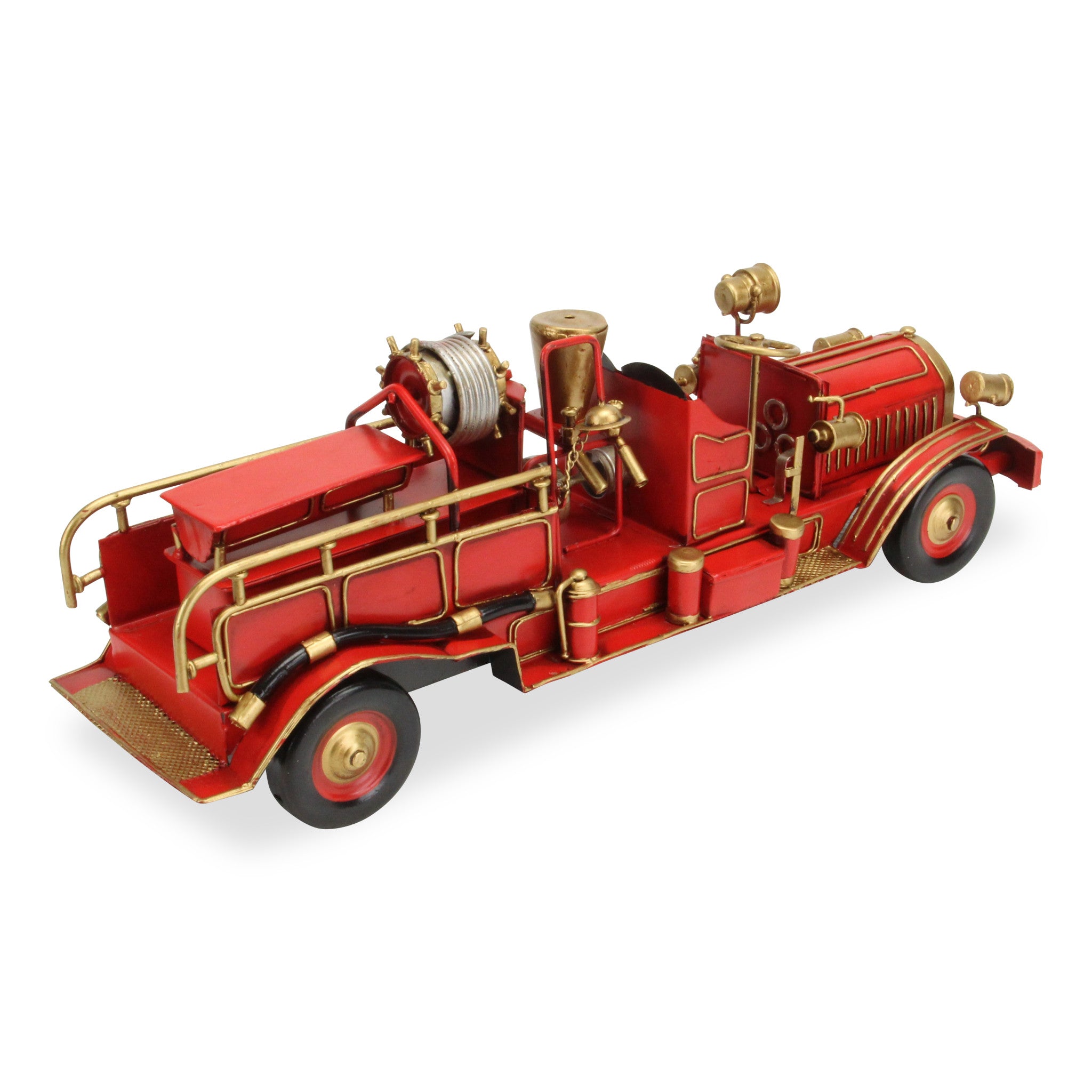 6" Red and Gold Metal Hand Painted Model Car