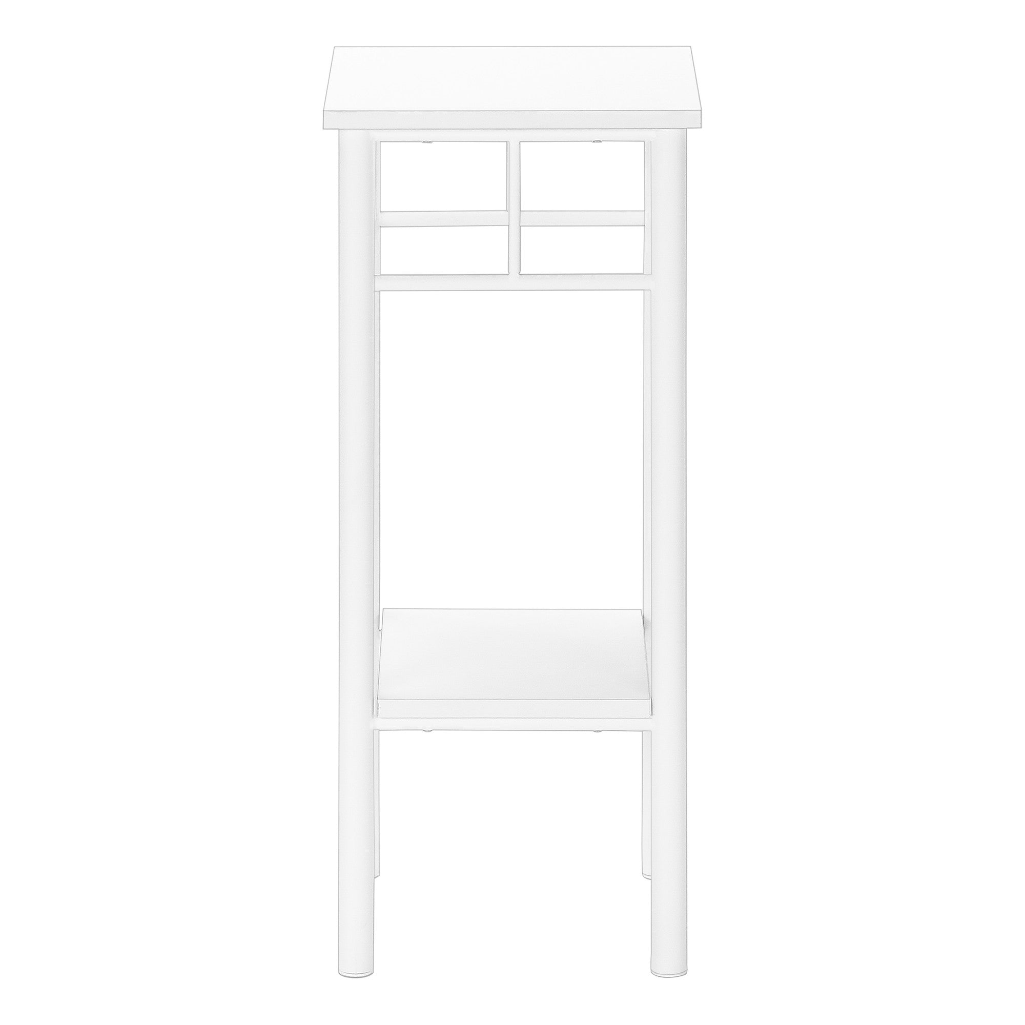 28" White End Table With Shelf