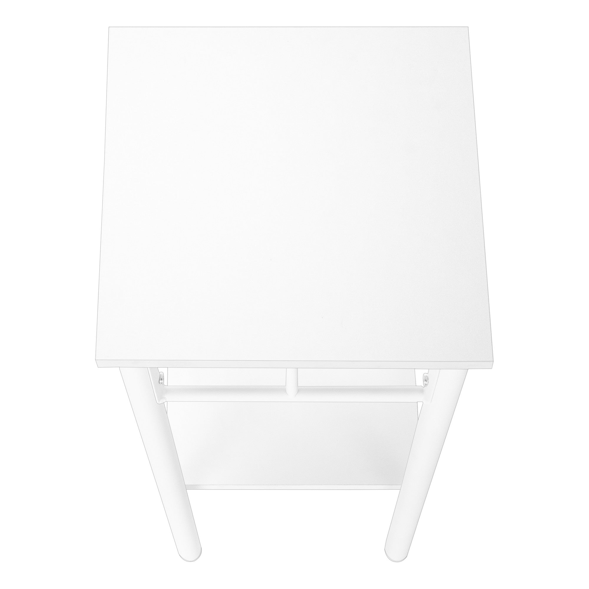 28" White End Table With Shelf