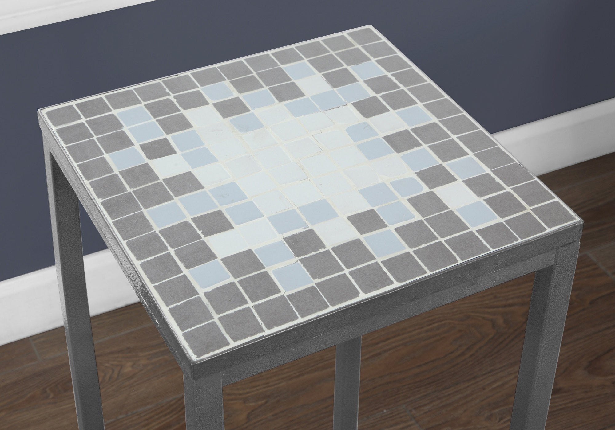 28" Grey Tile End Table
