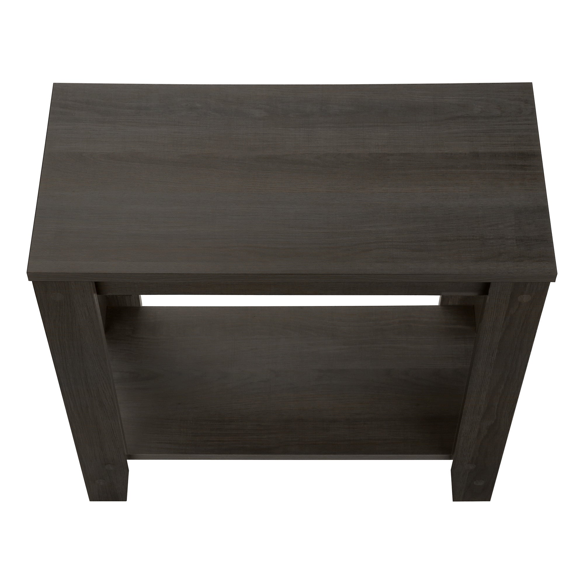 22" Brown Wood End Table With Shelf