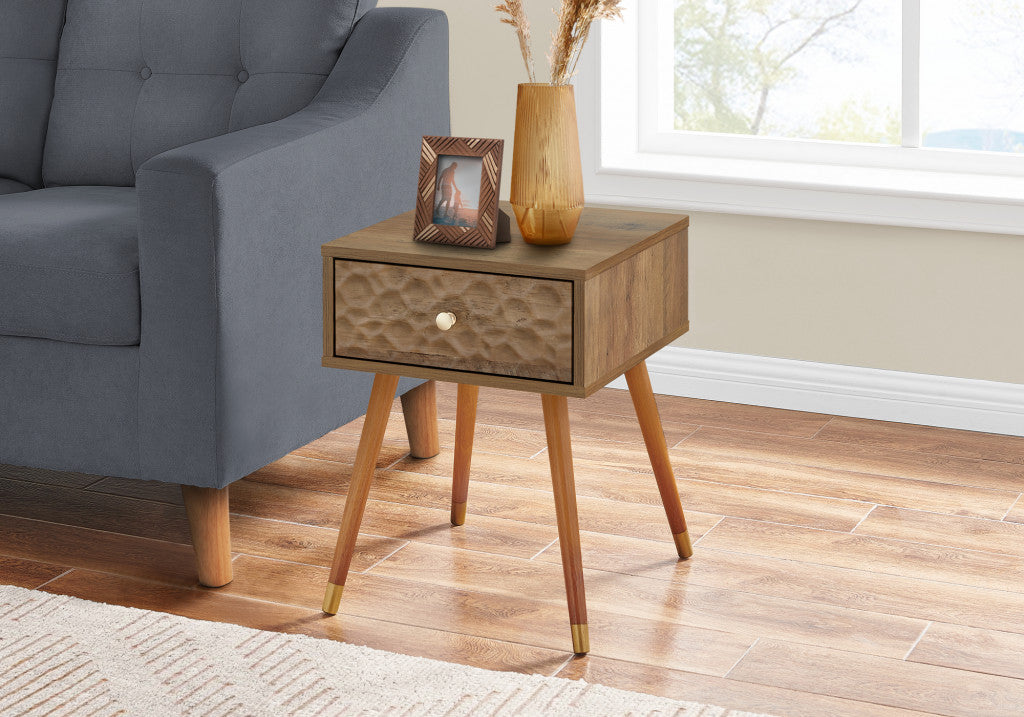 20" Walnut End Table With Drawer