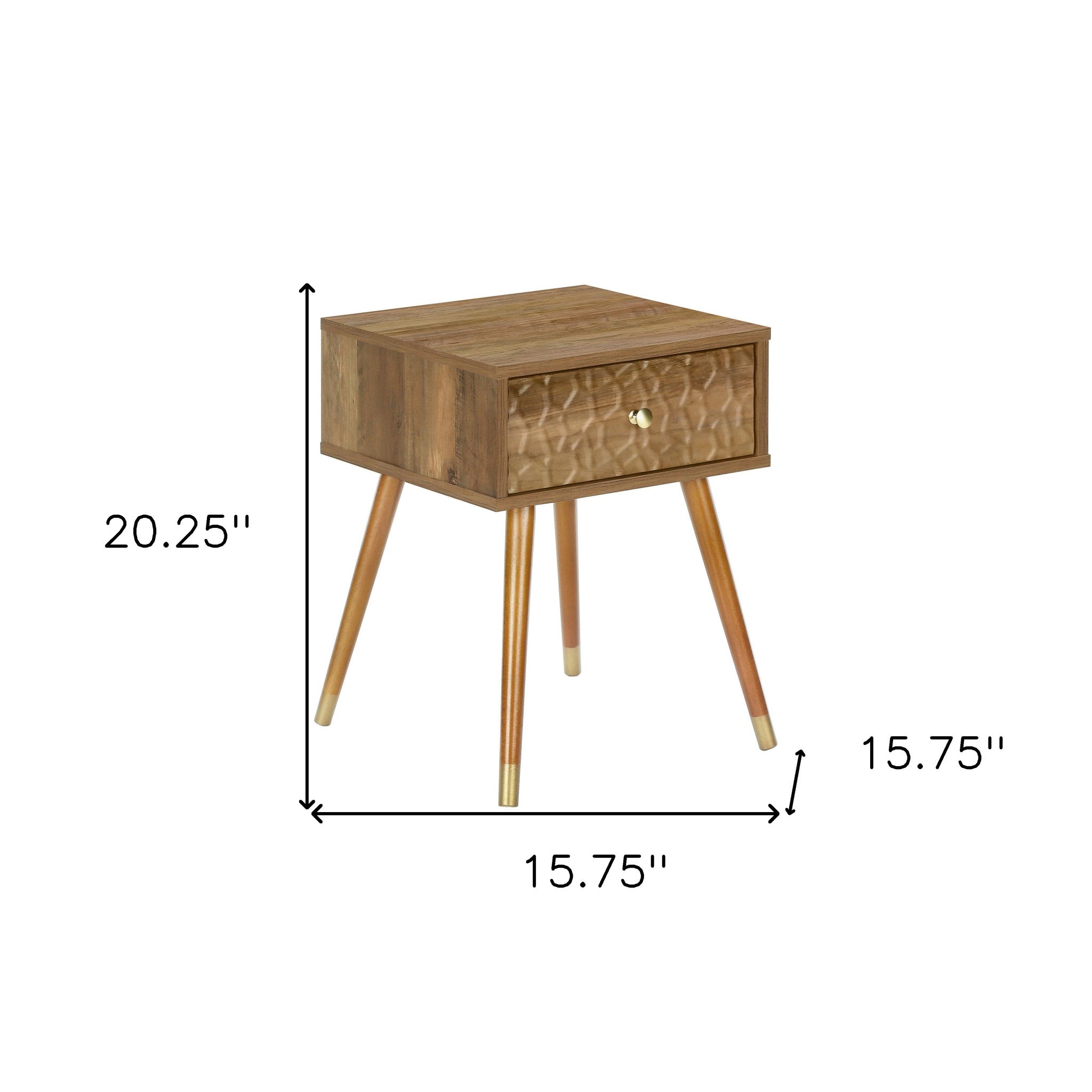 20" Walnut End Table With Drawer