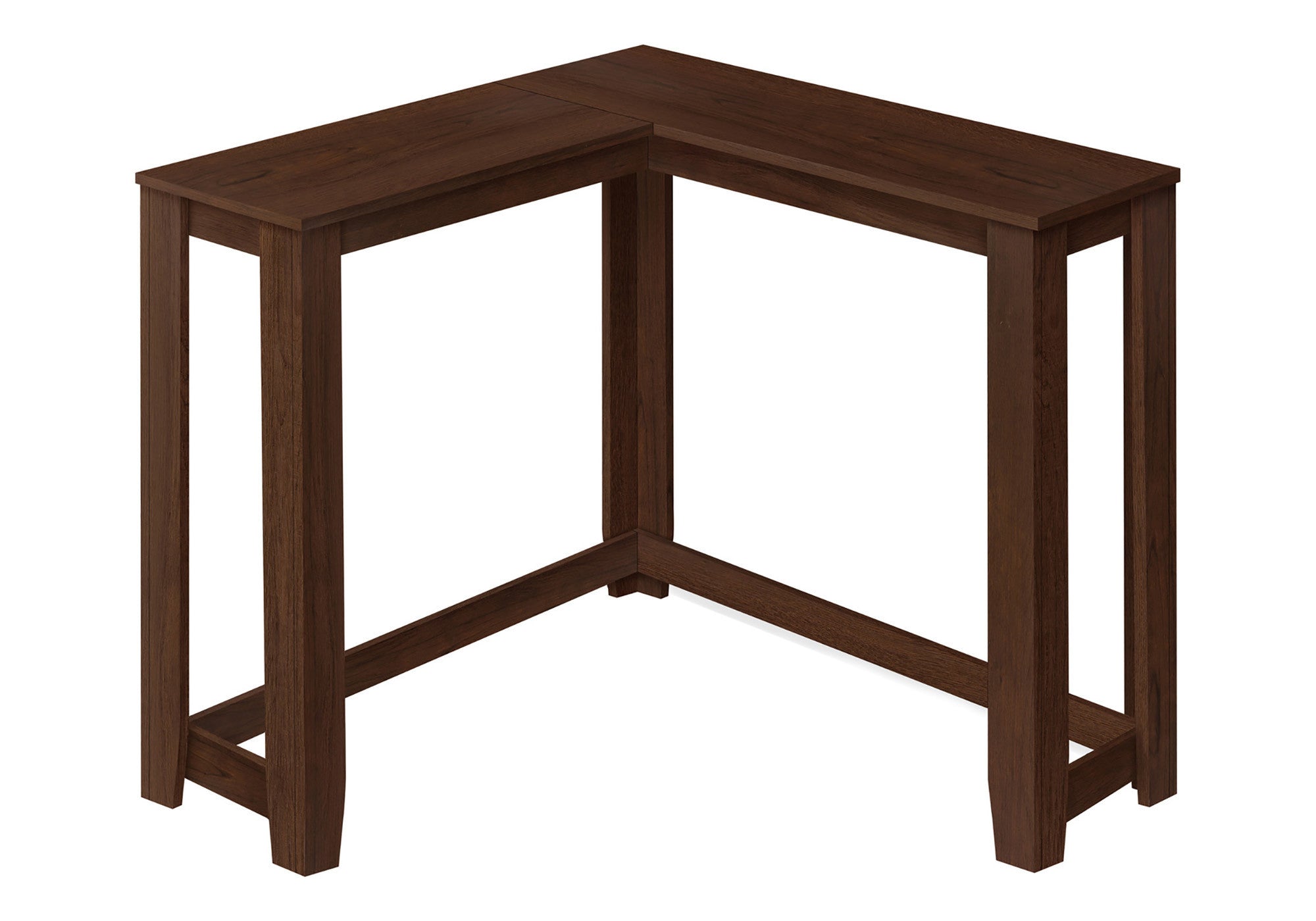 36" Brown Wood Corner Frame Console Table