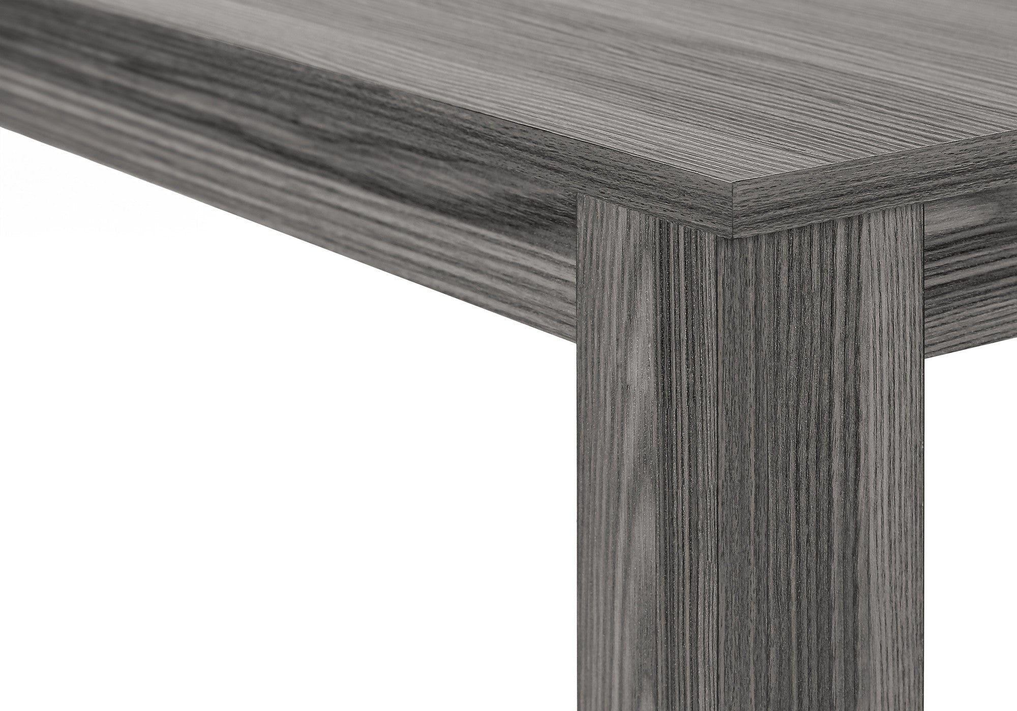 36" Gray Wood Corner Frame Console Table