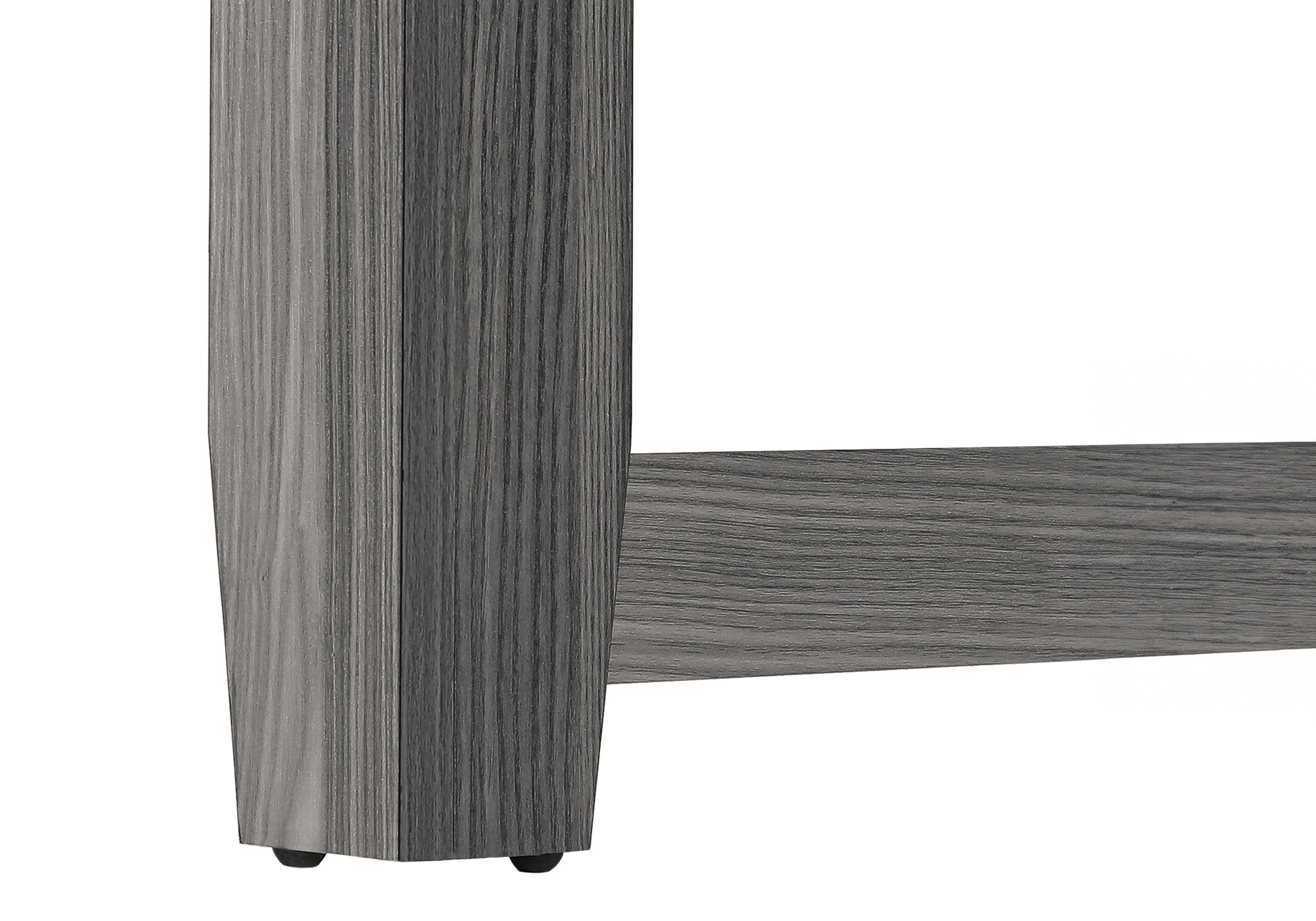36" Gray Wood Corner Frame Console Table