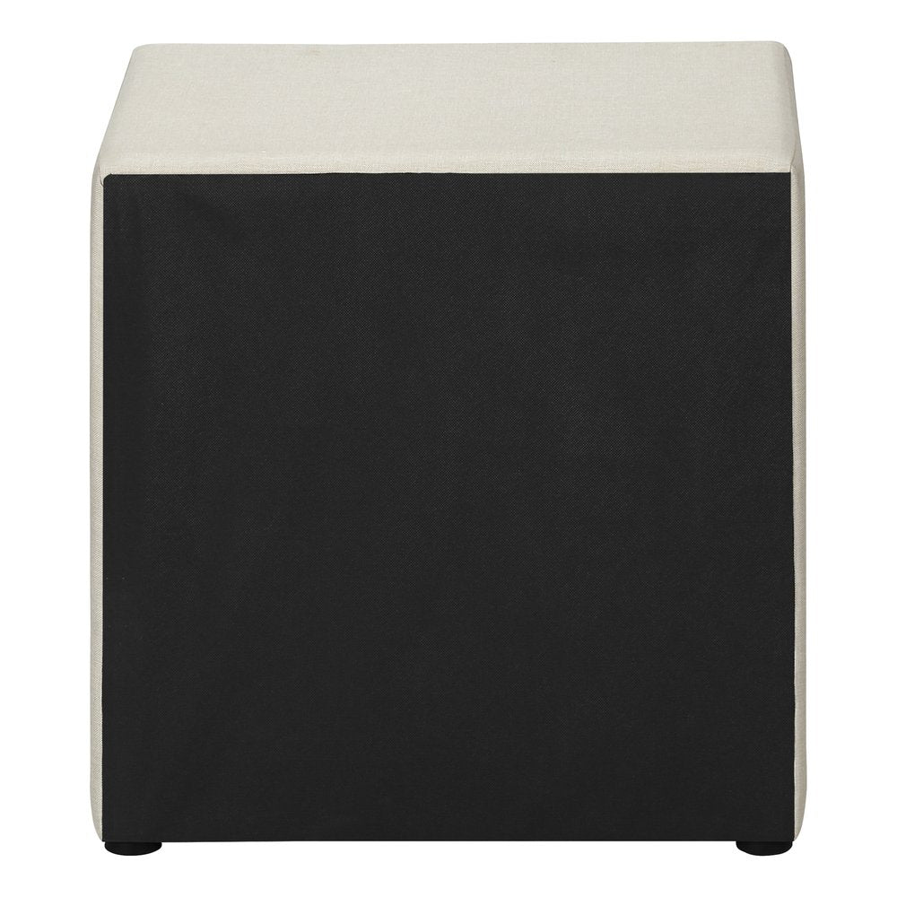 21" Beige Wood Two Drawer Nightstand