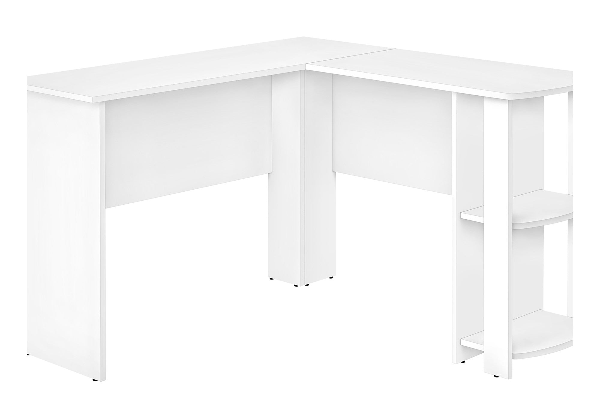 47" White Wood Corner Computer Desk