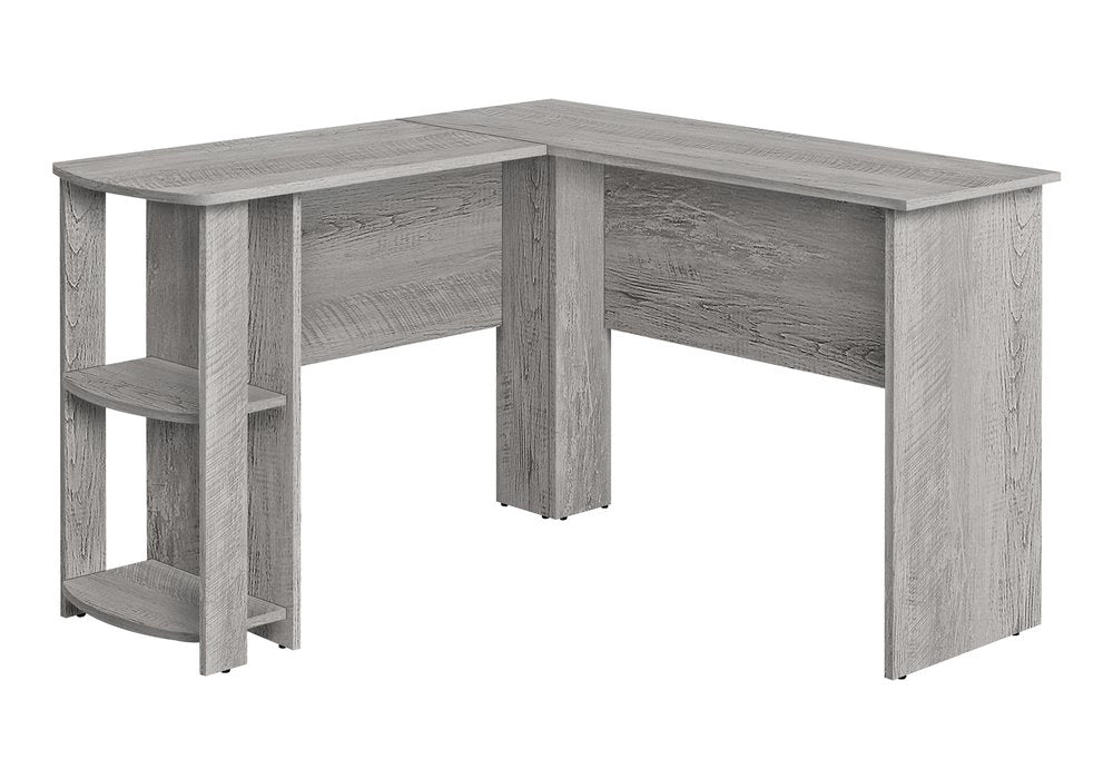 47" Gray Wood Corner Computer Desk