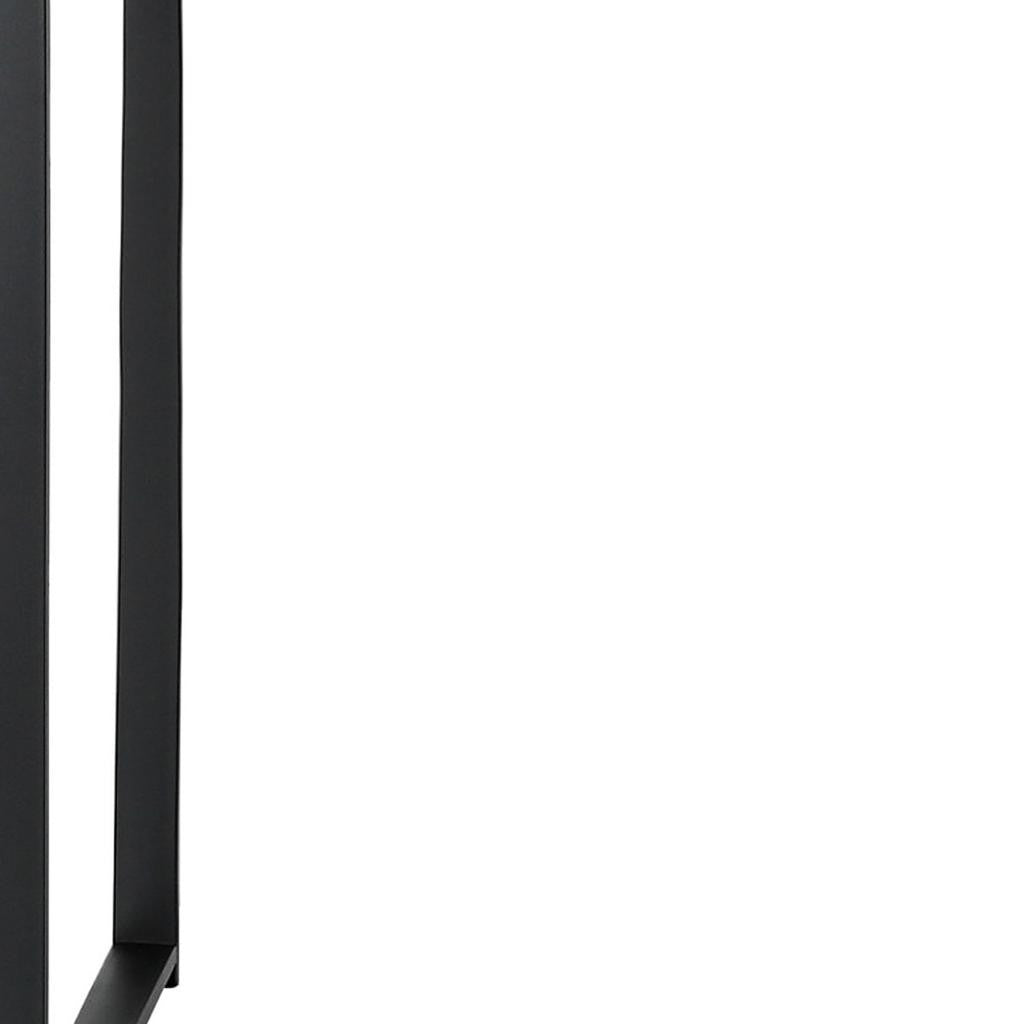47" Gray and Black Wood and Metal Sled Computer Desk